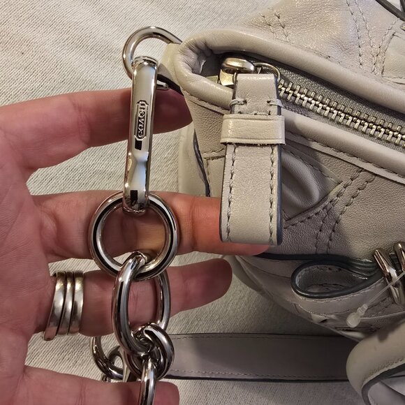 Coach 2011 NWT NEW Sophia Leather Gathered Taupe Satchel Shoulder Bag & Dust Bag - Picture 11 of 14